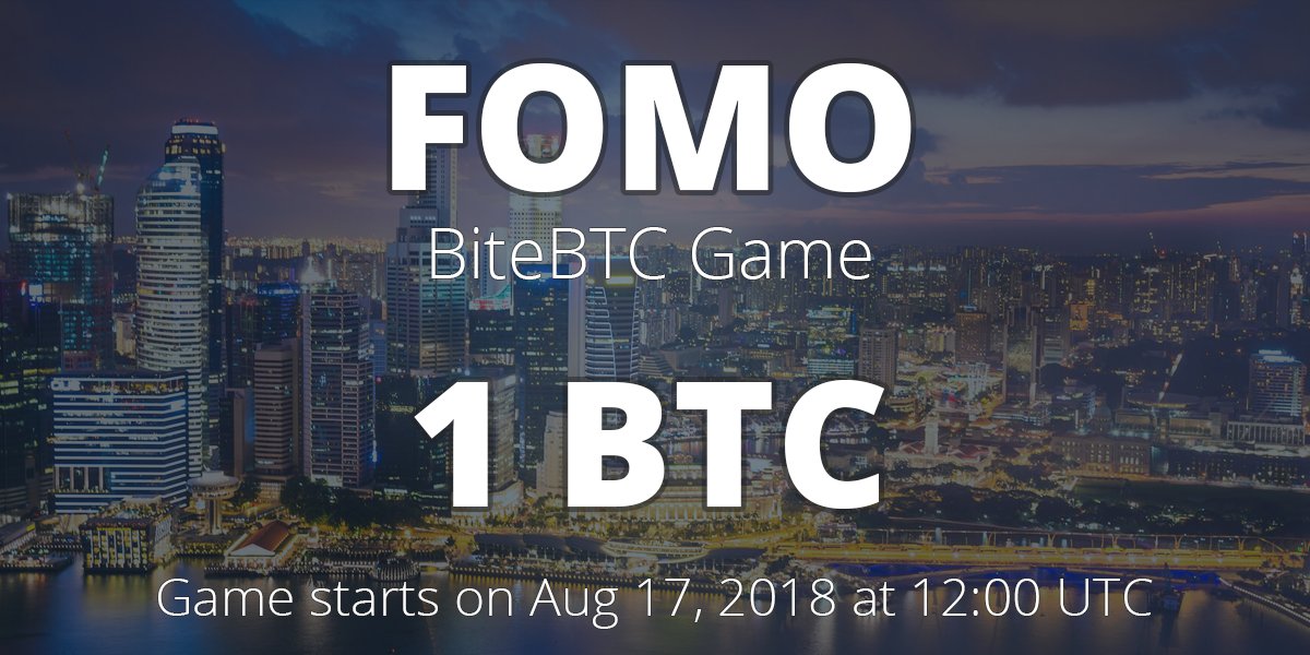 BiteBTC launches the Fomo Game and announces $BITE Token